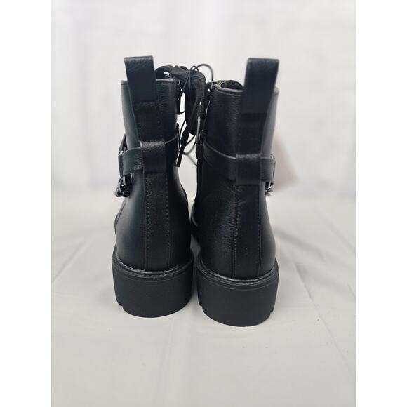 Grunge Y2K Lug Soles XOXO Boots‎ Size 6M Steampunk Black - Picture 5 of 10